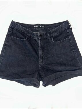 Old Navy Black Jean Shorts High Rise 12
